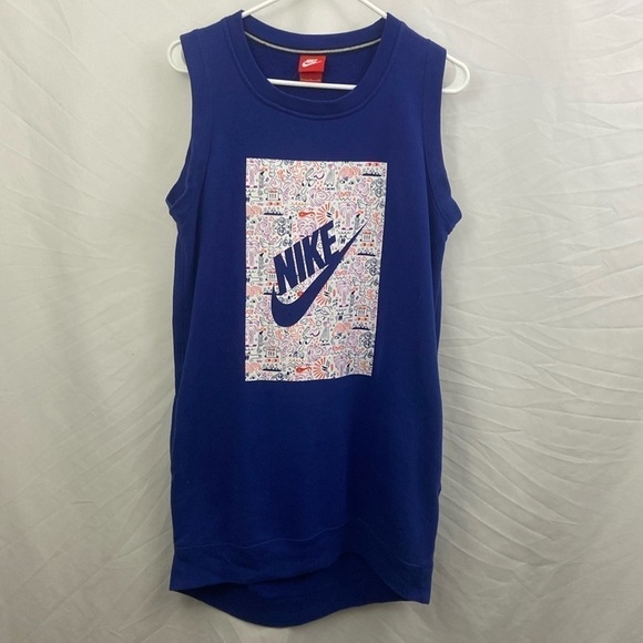 Nike Dresses & Skirts - Nike Womens Blue Size Small Sweatshirt Sleeveless Dress